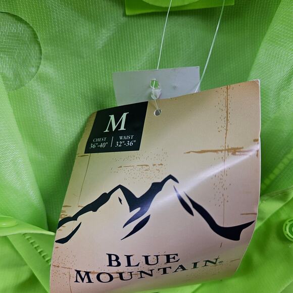 Blue Mountain PVC Rainsuit Hi-Visibility Jacket Overall Set Mens M Reflective - Picture 3 of 7